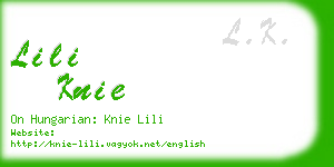 lili knie business card